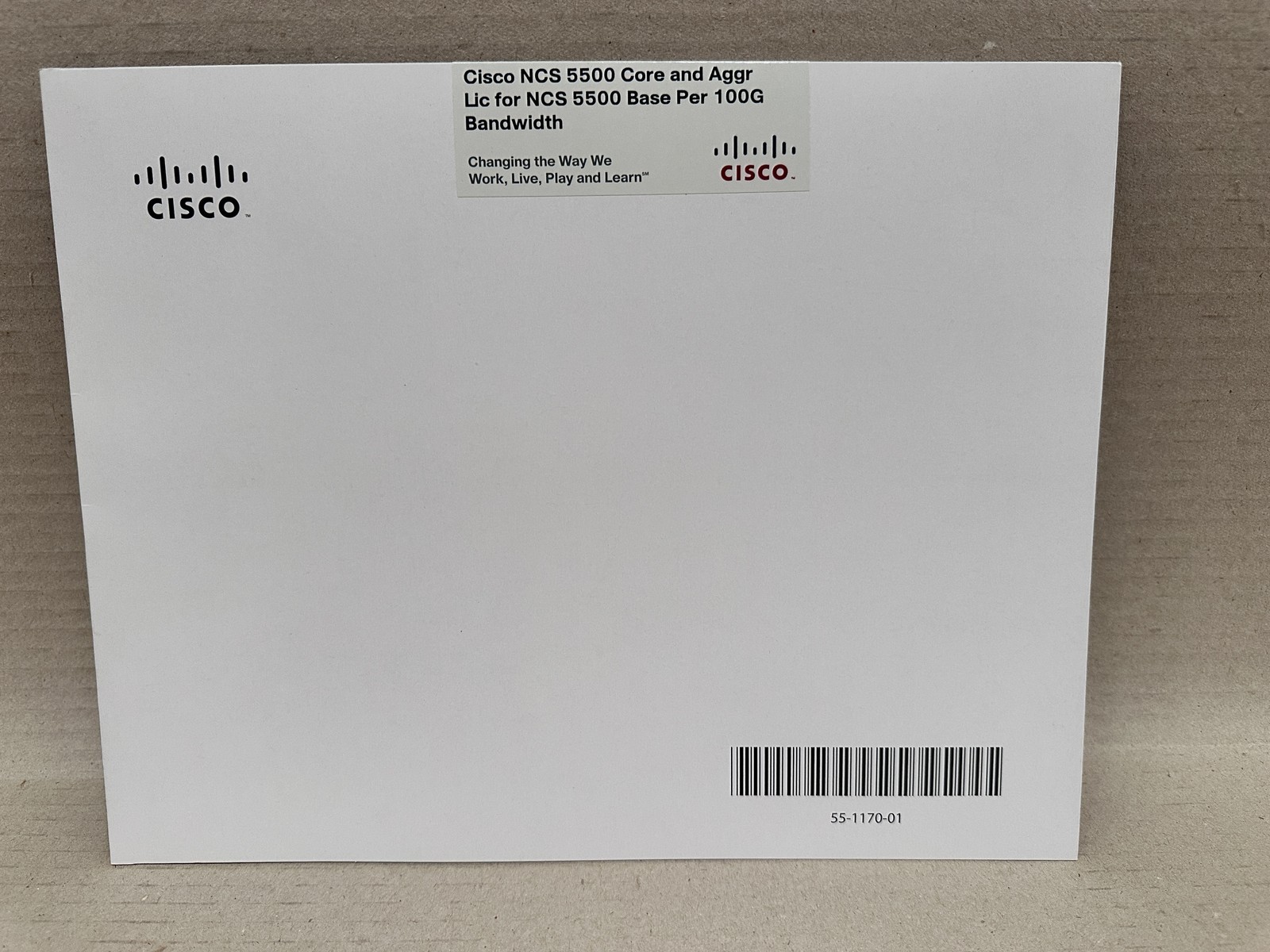 Cisco NC55P-CRAGR-100T Core License NCS 5500 Base 100G Bandwidth