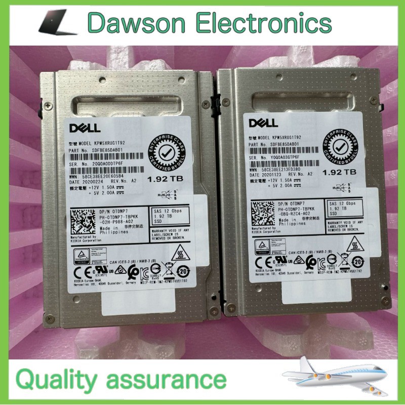 0TDNP7 TDNP7 NEW DELL KPM5XRUG1T92 1.92TB 2.5" SAS 12G RI SSD Solid State Drive