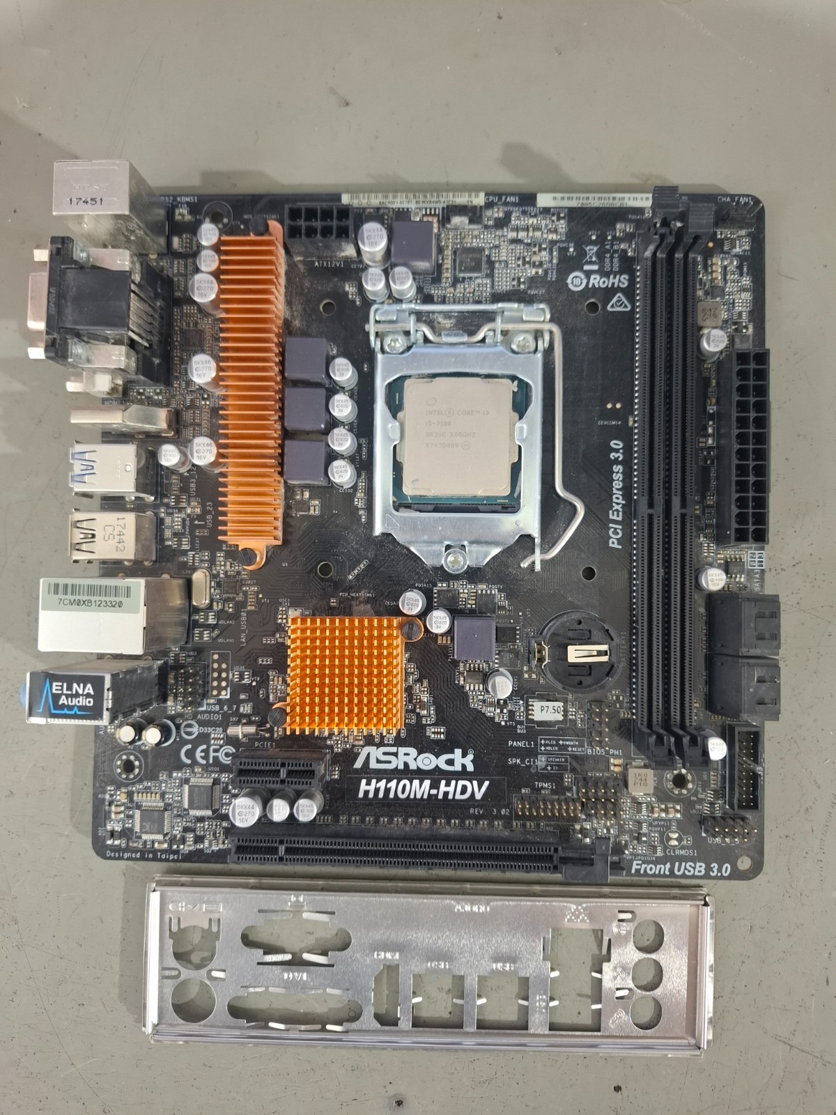 ASRock H110M-HDV Motherboard i3-3.90 CPU