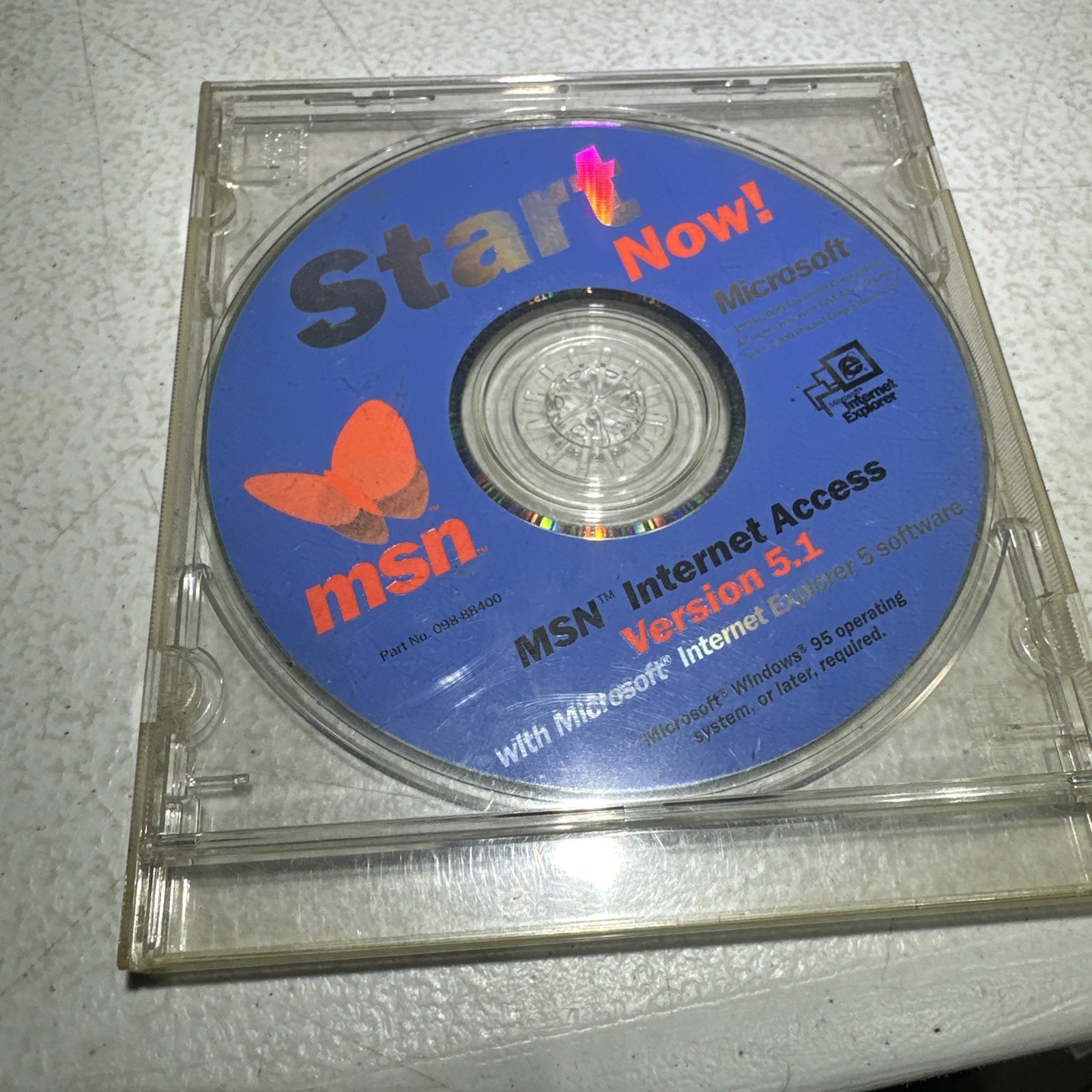 ⭐️⭐️⭐️⭐️⭐️ MSN Start Now MSN Internet Access Version 5.1 Microsoft Disc Only