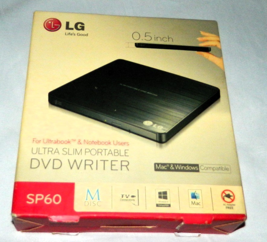 LG SP60NB50 Ultra Slim Portable 8 x DVD Writer Mac & Windows New Sealed