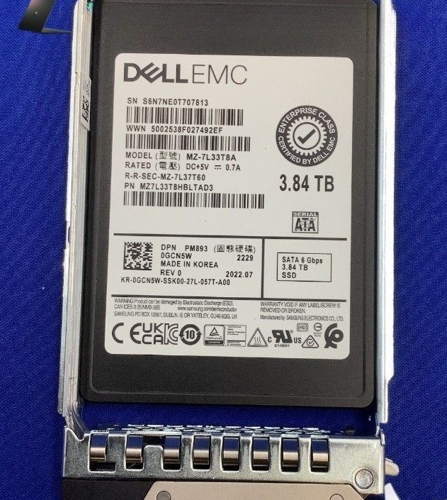 FOR GCN5W 0GCN5W Dell Enterprise 3.84TB SATA6Gb/s RI TLC 2.5" SSD 14/15/16G KIT