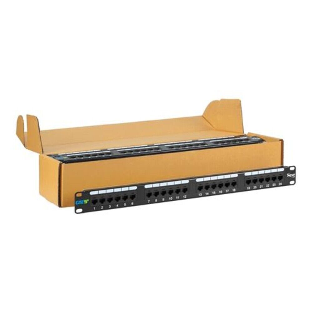 ICC ICMPP245EV Cat 5E Patch Panel - 24-Port, 1 RMS, 6-Pack