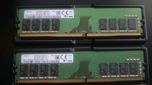 Samsung 16GB (2×8GB) DDR4‑2666 UDIMM Desktop RAM M378A1K43CB2‑CTD – Pair