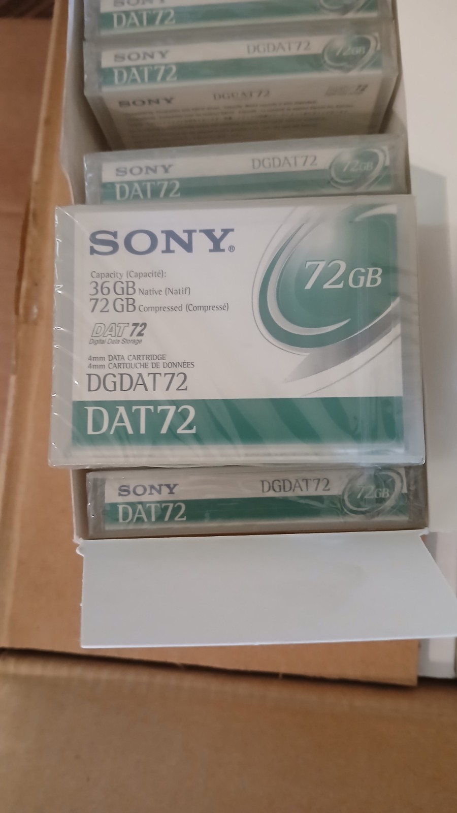 NEW factory sealed P/N DGDAT72 Sony DAT72 36/72GB Data Tape Cartridge