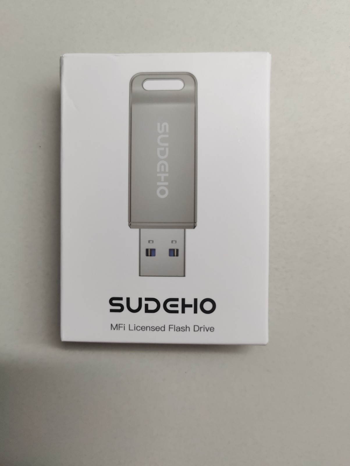 Sudeho MFi Licensed 256GB Flash Drive Easy External Memory Storage, Silver