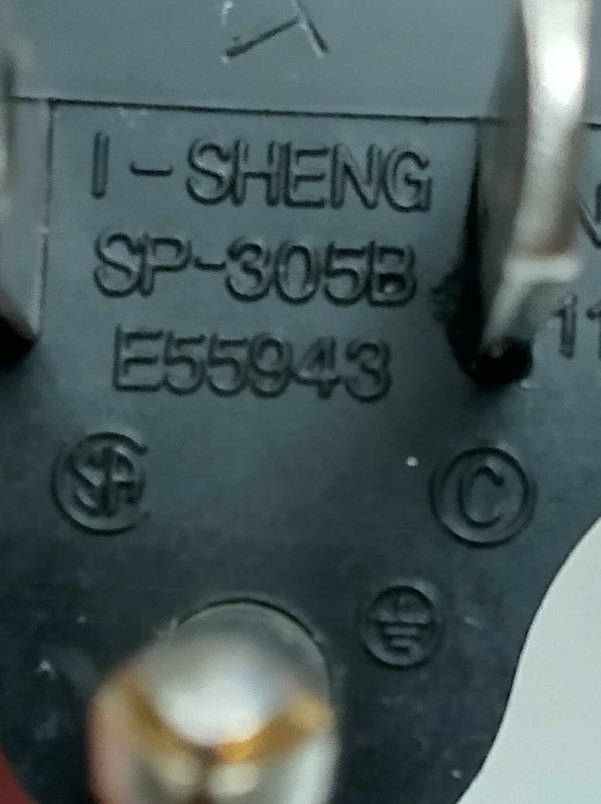 I-SHENG SP-305B E55943 10A 125V 1250W IS-14 LL41230 SVT Power Cord PC Cable - 6'