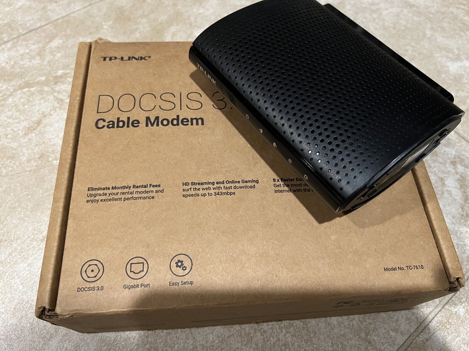 DOCSIS 3.0 cable TP-link modem Model: TC-7610