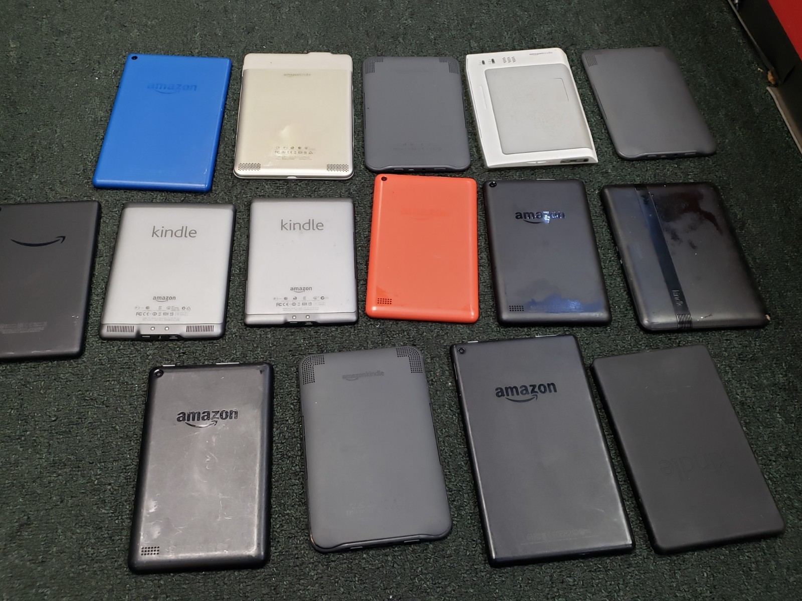 lot of 15 Amazon kindles for parts or scrap bad as-is