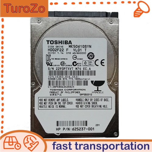 Toshiba HDD2F22 500GB Internal 7200RPM 2.5" (MK5061GSYN) HDD Hard Disk Drive
