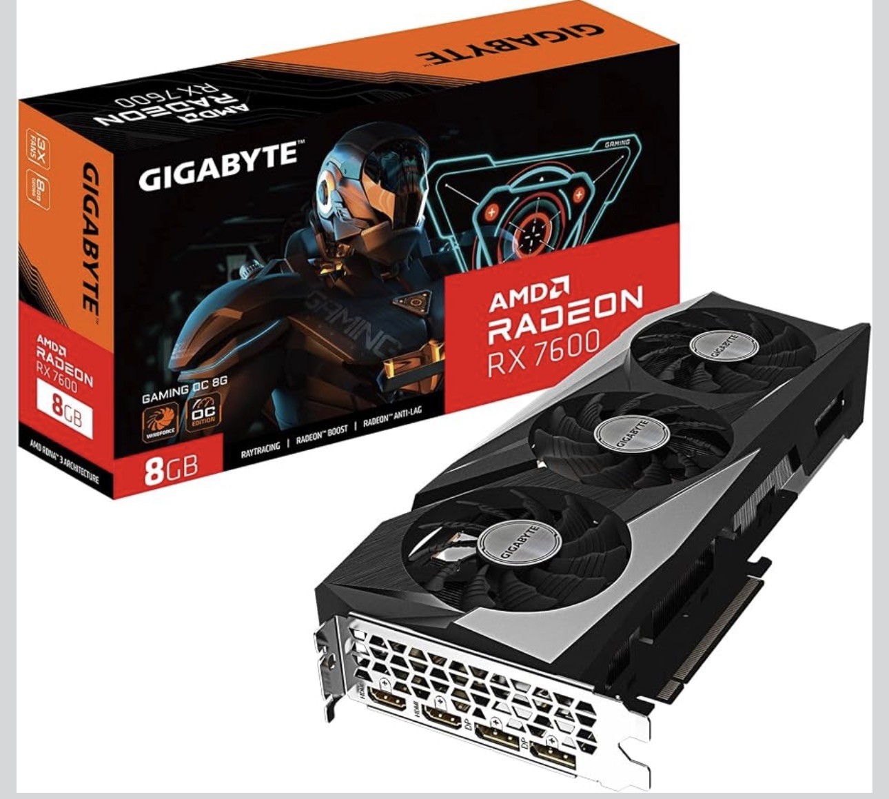 Gigabyte GV-R76GAMING OC-8GD AMD Radeon RX 7600 Gaming OC 8G Graphics Card - NEW
