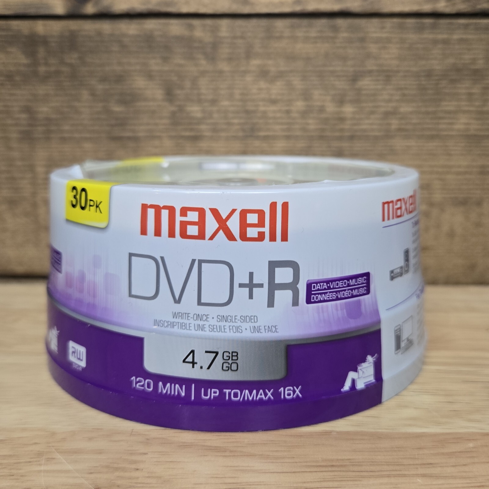 Maxell DVD+R 30 Pack 4.7 GB Up To 16x 120 Minutes DVD Plus R NEW Sealed