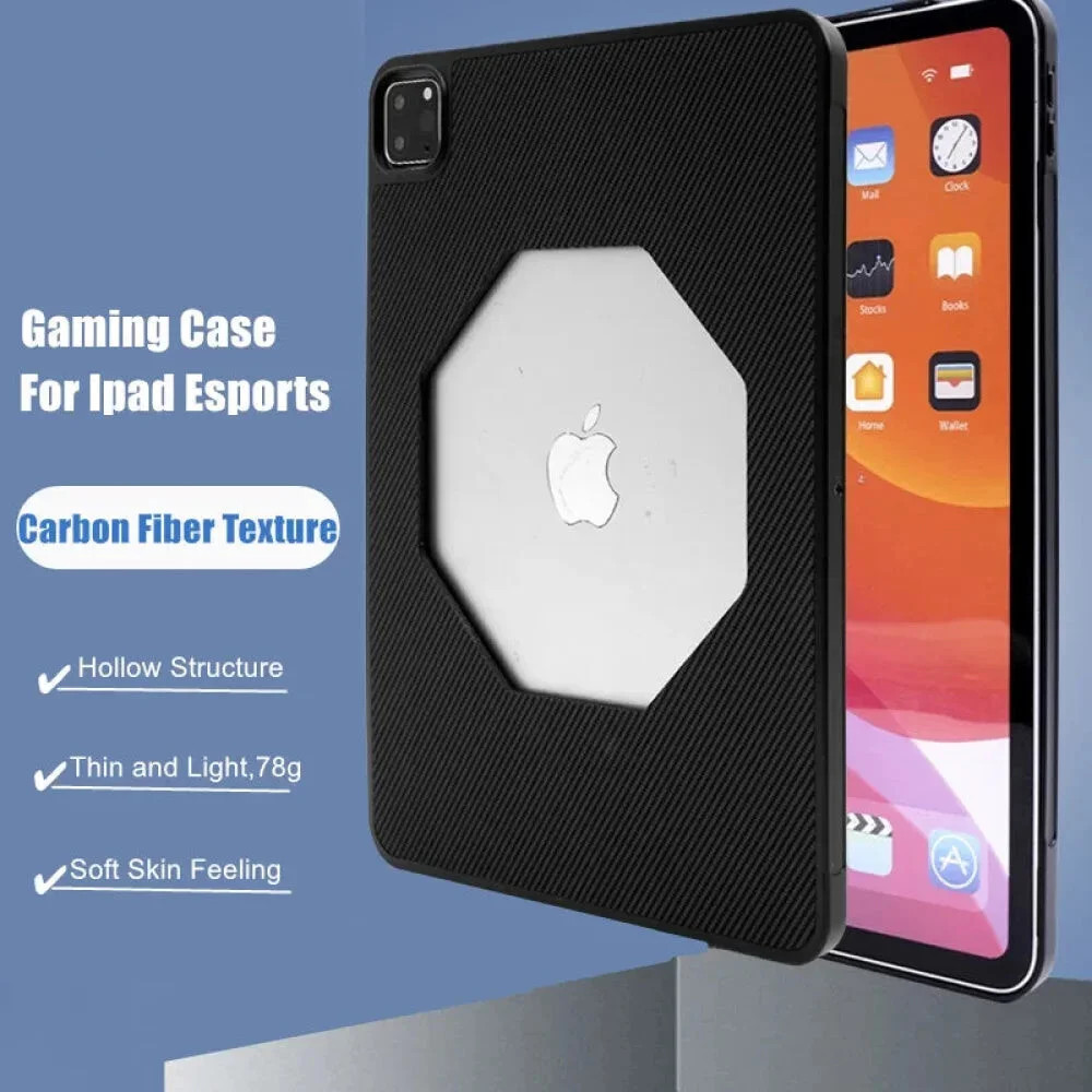 For iPad Pro 11 / 12.9-inch 2018-2024 Tablet Case 11-inch Carbon-Fiber