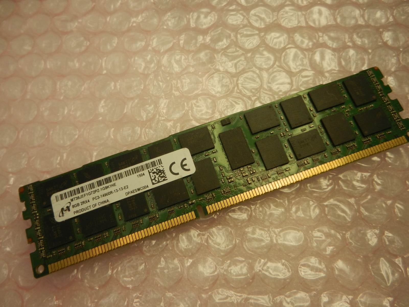 Micron 8GB (1x8GB) 2Rx4 PC3-12800R DDR3-1600 Server RAM MT36JSF1G72PZ-1G6K1HE