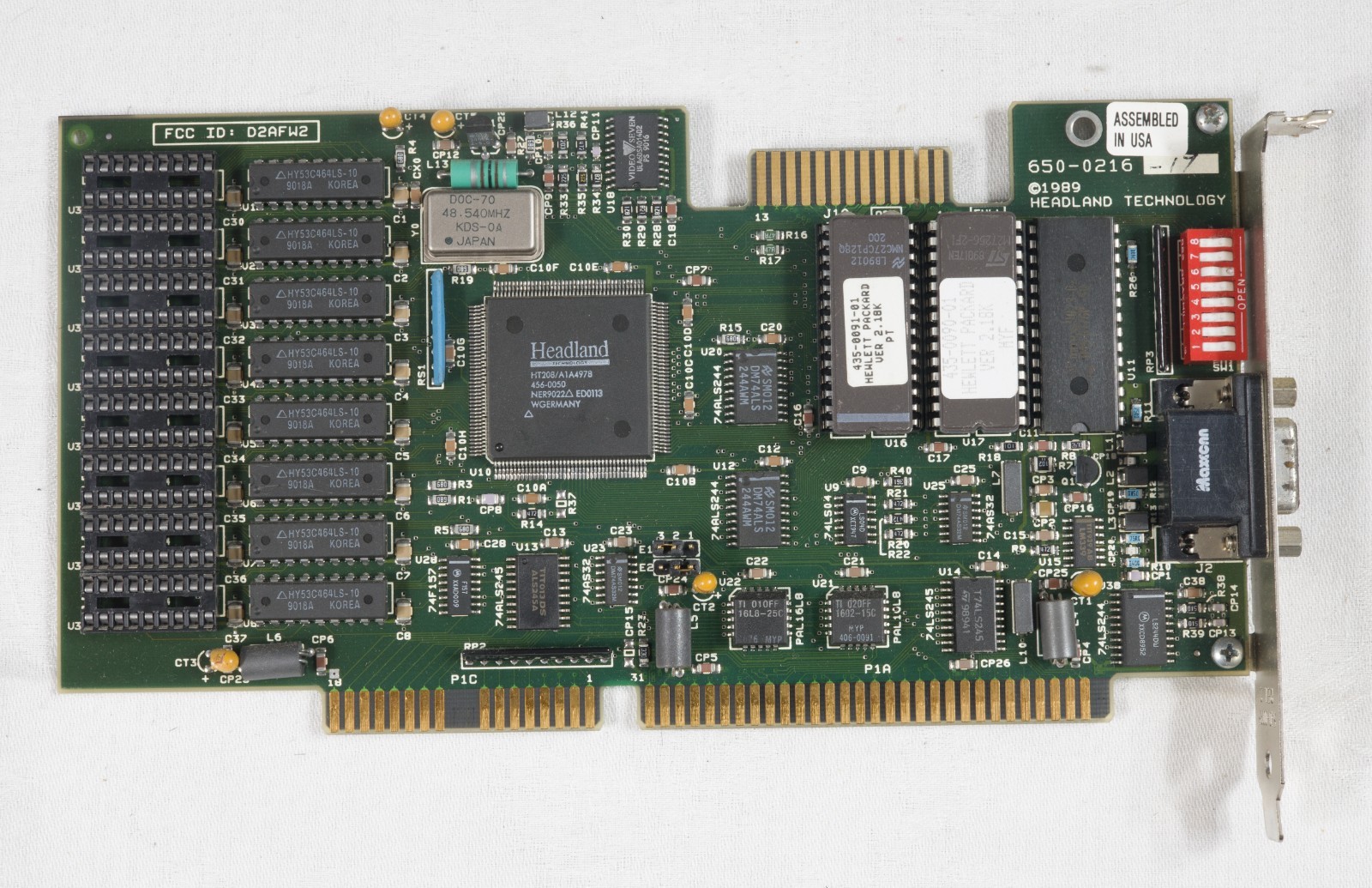 HP Vectra Headland Technology  VGA Card 16 bit ISA tested ISAO11