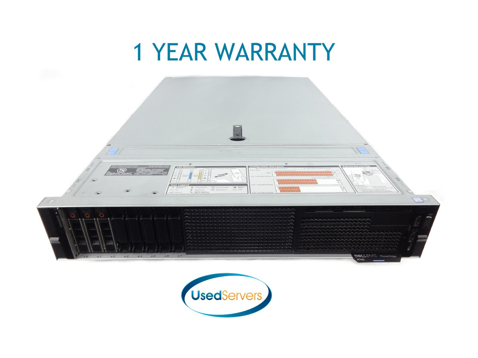 Poweredge R740 8SFF 2x Gold 5217 3GHZ=16Cores 32GB 2133 3x HD TRAY H730P
