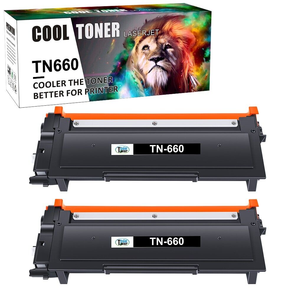 2PK TN660 Toner Cartridge for Brother TN630 MFC-L2700DW MFC-L2740DW DCP-L2540DW