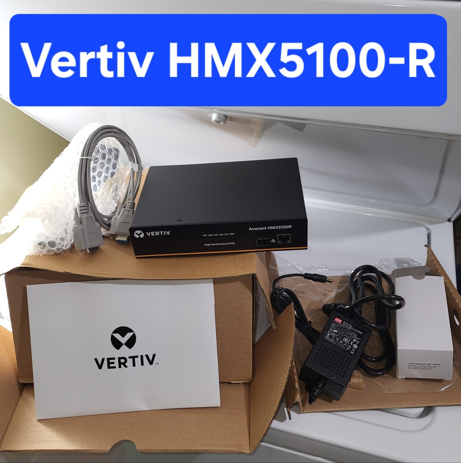 NEW COMPLETE Vertiv Avocent HMX5100R High Performance KVM Receiver Rack Studio