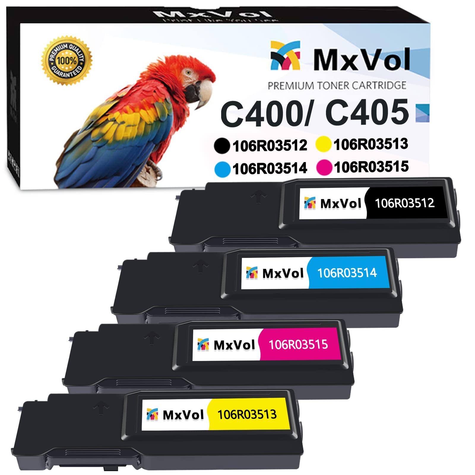 MxVol VersaLink C400 C405 Toner Cartridge HighYield 4Pack 106R03512 106R03514