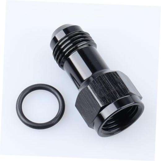 -6 AN Female to Male Extension Fitting Aluminum 6AN Black