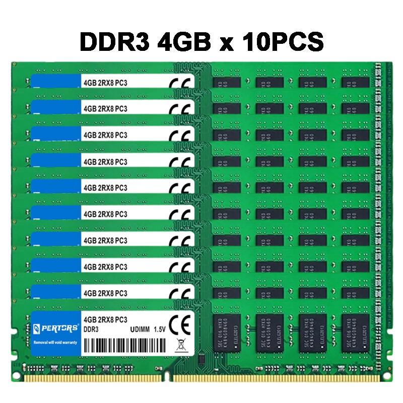 Q-PERTORS DDR3 40GB 1333 1600MHZ 1.5V 240-Pin DIMM Desktop Memory RAM 10x4GB