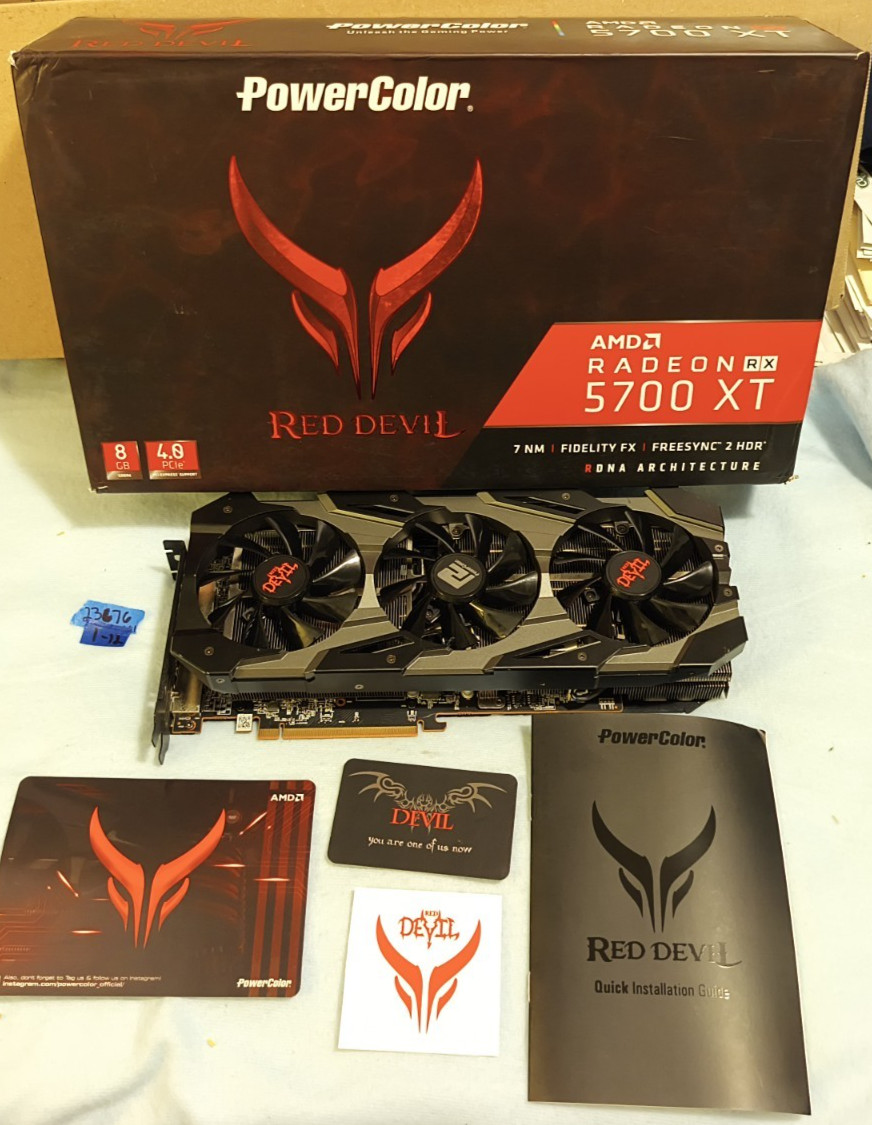 PowerColor Red Devil RX 5700 XT AMD Radeon Full RGB– Serviced, Tested, box