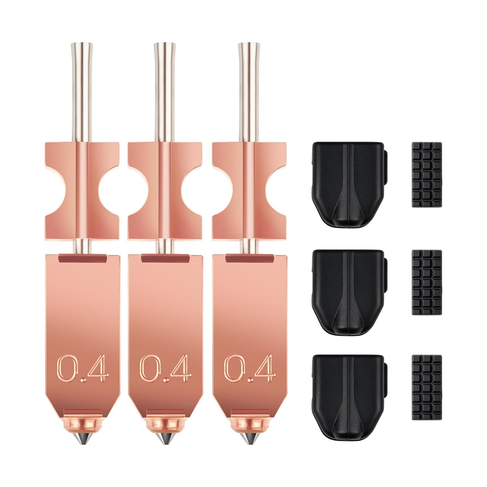 3Pcs 0.4mm Hotend Nozzle 3D Printer Extruder Kit for Flashforge AD5X