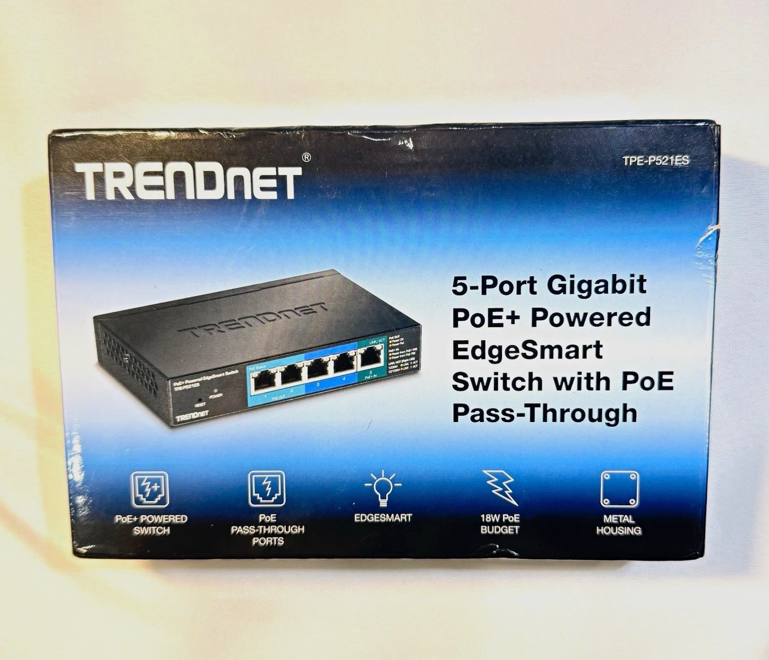 TRENDnet TPE-P521ES 5-Port Gigabit PoE+ EdgeSmart Layer 2 Managed Switch