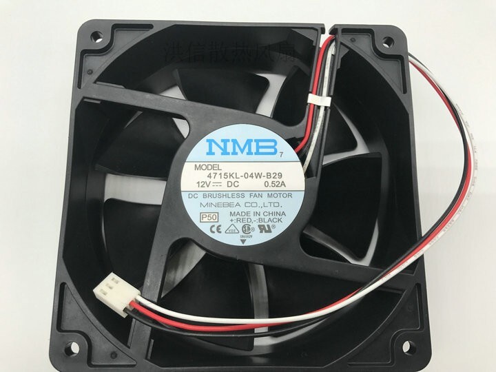 NMB 12038 4715KL-04W-B29 DC12V 0.52A 120*38MM 120mm chassis cooling fan 3pin