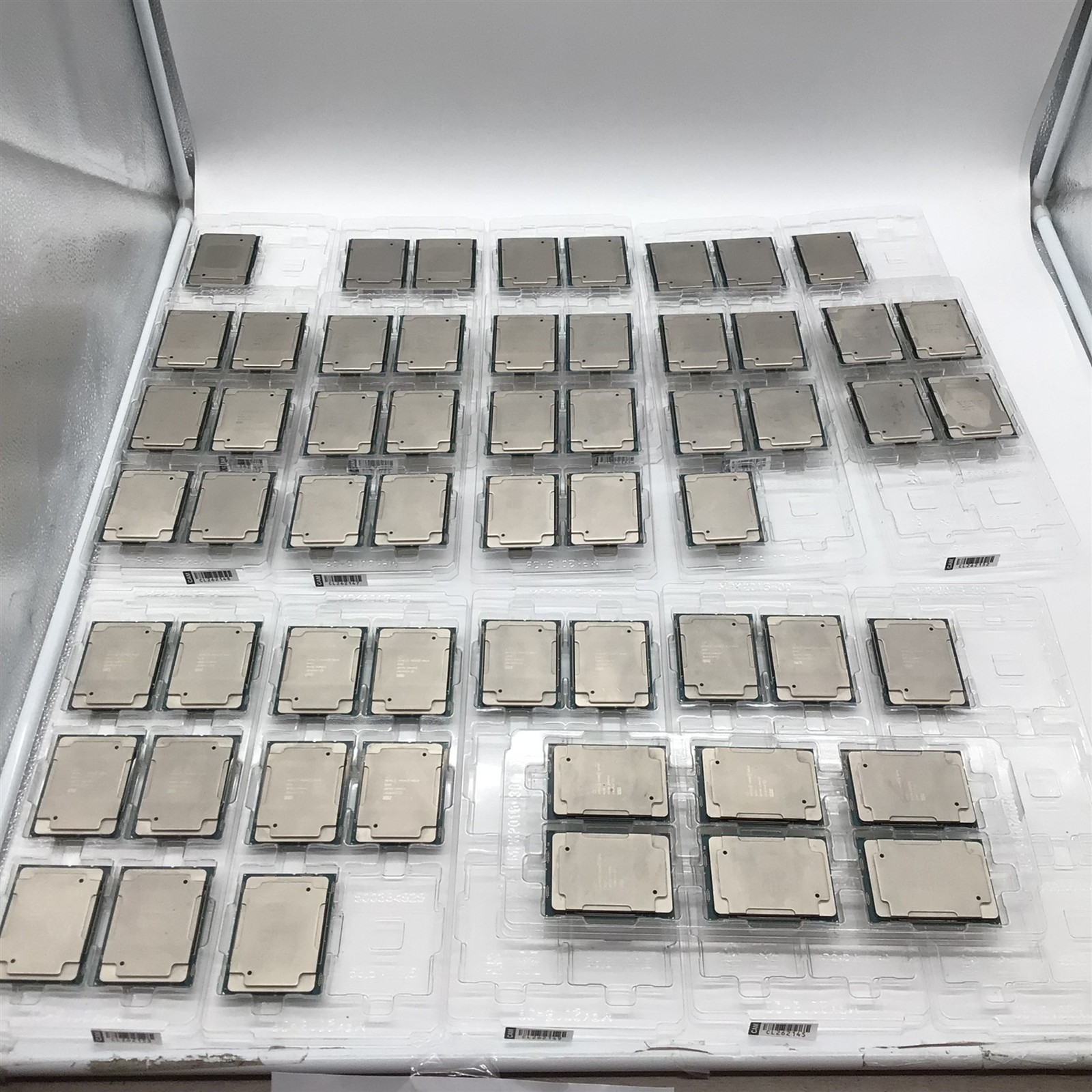 Lot of 57 Intel Xeon Silver/Platinum/Gold Processors 8268 6248 6242 6234 +Others