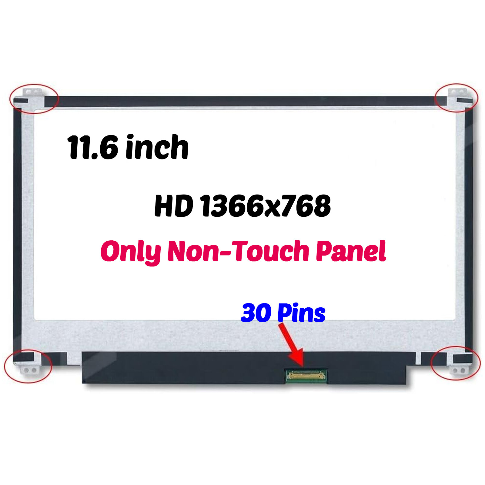 for ASUS Chromebook CR1100CKA-YZ182 11.6" HD 30 pin LCD Non-Touch Screen Display