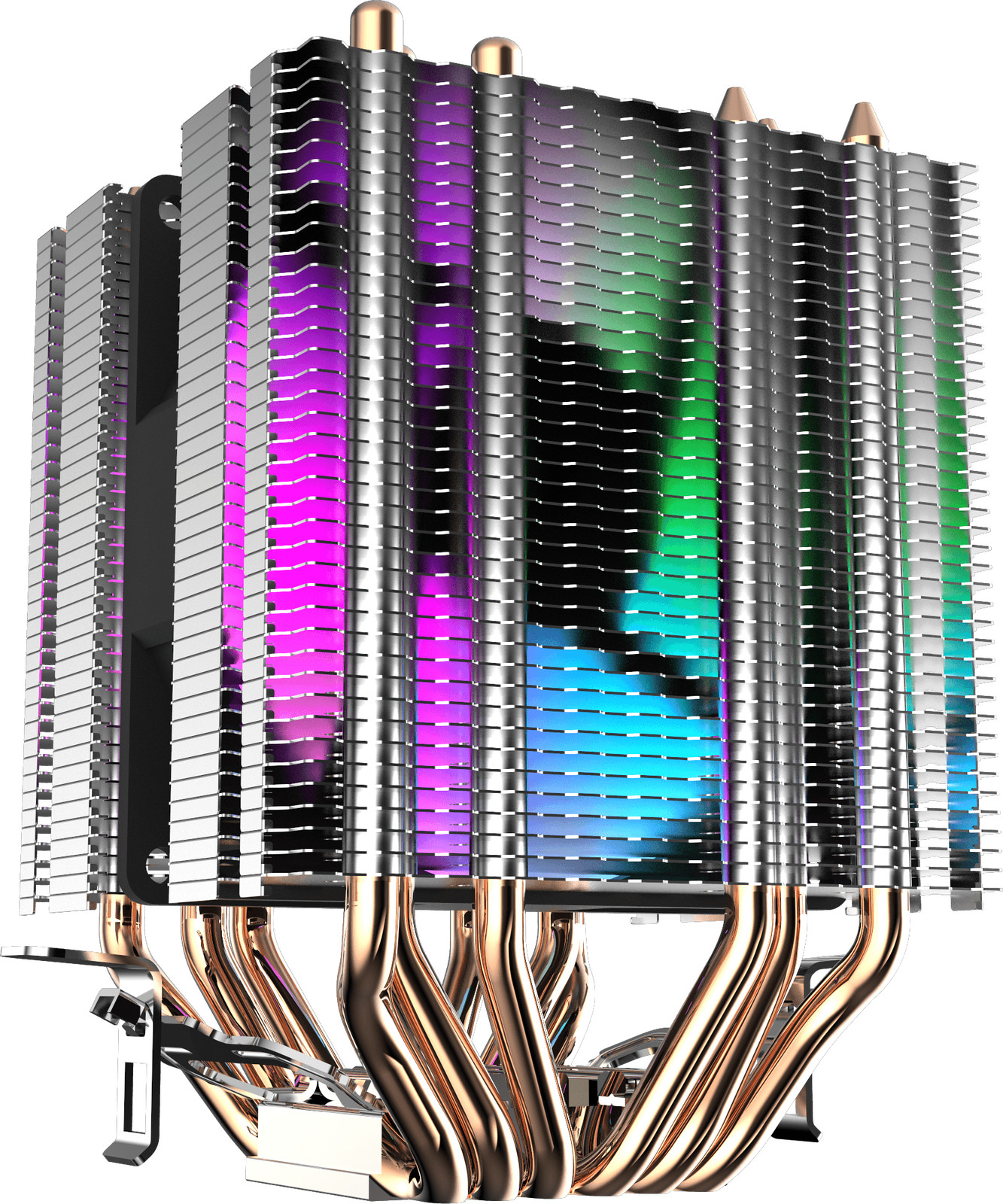 1PCS Darkflash L6 Dual Tower CPU Air Cooler RGB Luminous Computer Cooling Fan