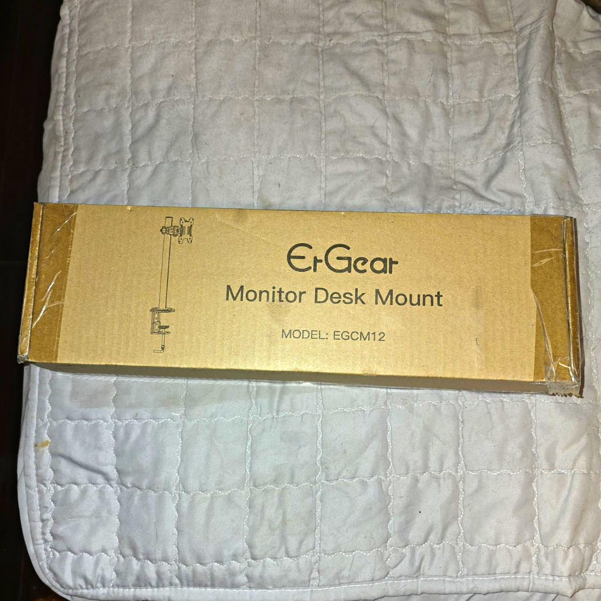 ErGear EGCM12 Single Monitor Desk Mount 13-32in VESA 75x75 100x100 Black