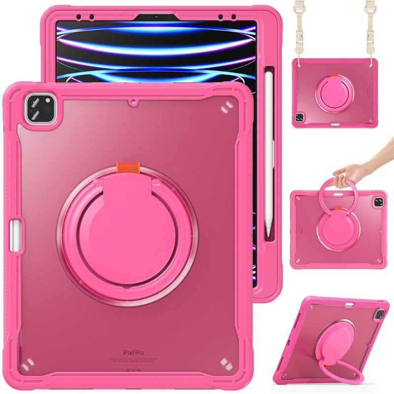 Fr iPad Air 11 13 M4 M3 Pro 12.9 Case Heavy Duty Shockproof Handle Grip Cover[