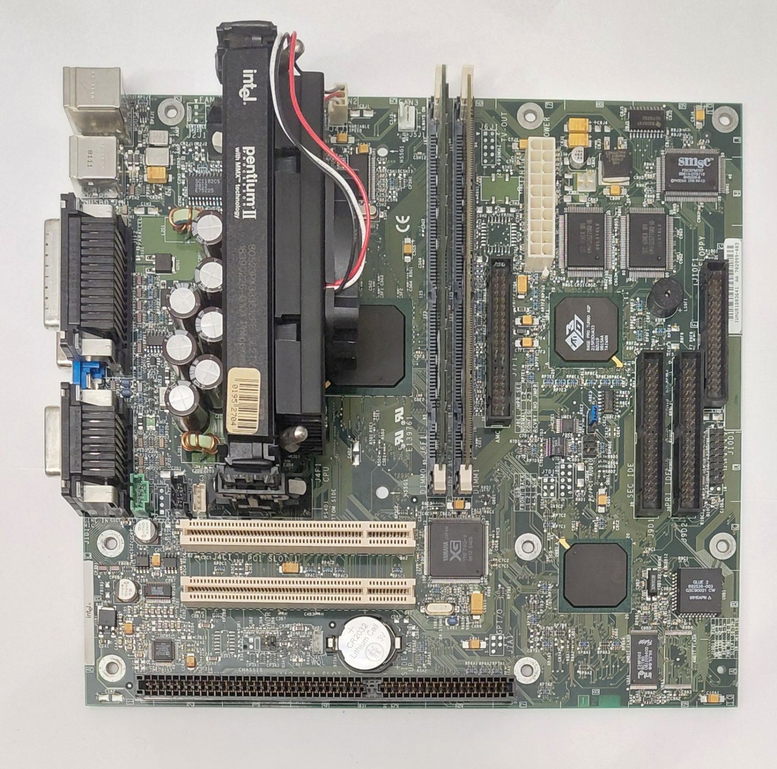 Intel MU440EX Slot 1 AGP ISA Retro Motherboard + Pentium II 333MHz + 96MB RAM