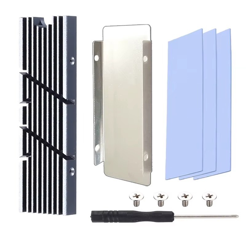 GPUHOLD Aluminum M.2 SSD Heatsink NVMe NGFF 2280 Cooler PS5 PC 72x22mm