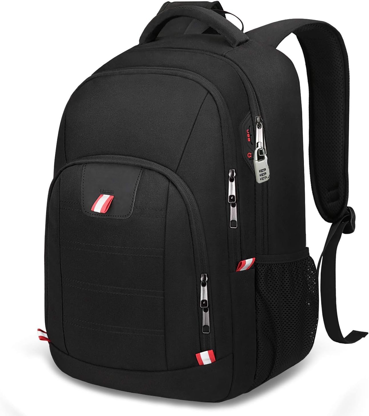 Travel Laptop Backpack Black for Men and Women with USB Charging Port