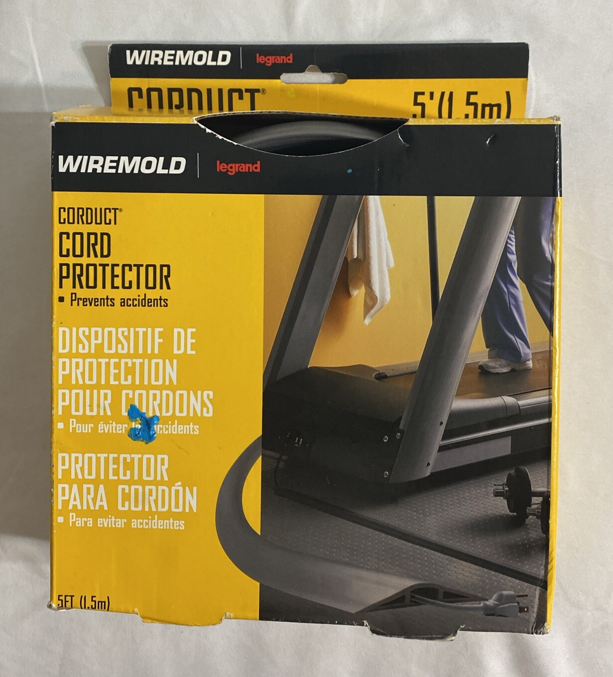 Legrand Wiremold Corduct 5 foot Gray Cord Protector Home Office Media Rooms