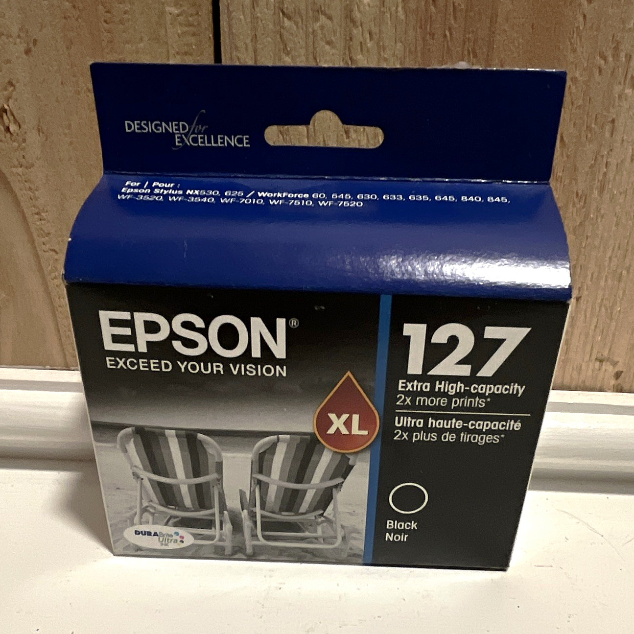 Epson Genuine/Original 127 XL Black Inkjet Cartridge T127120 For Epson