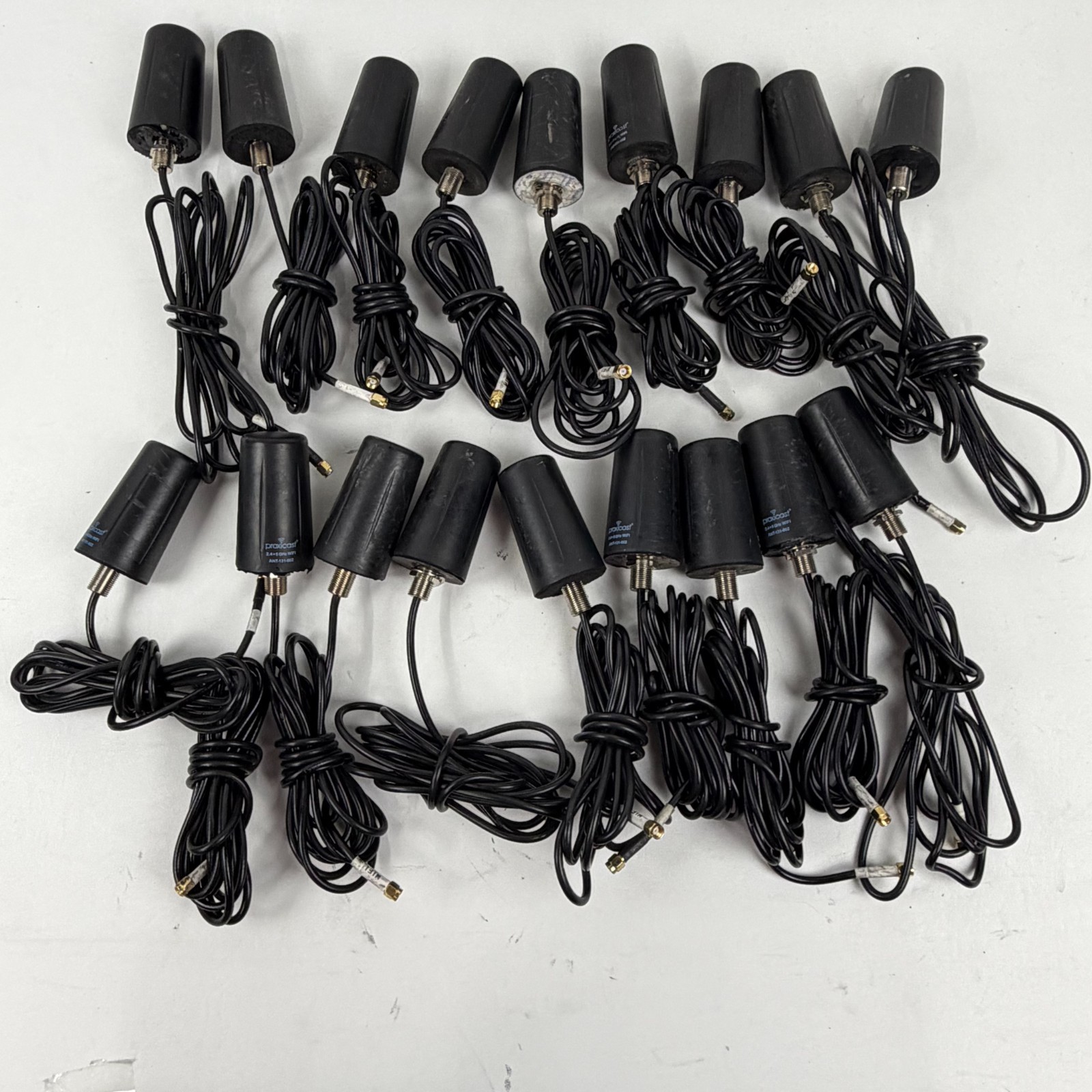 Lot of 18 Proxicast Tri-Band 2.4/5.8/6GHz WiFi Antennas RP-SMA 10ft Coax