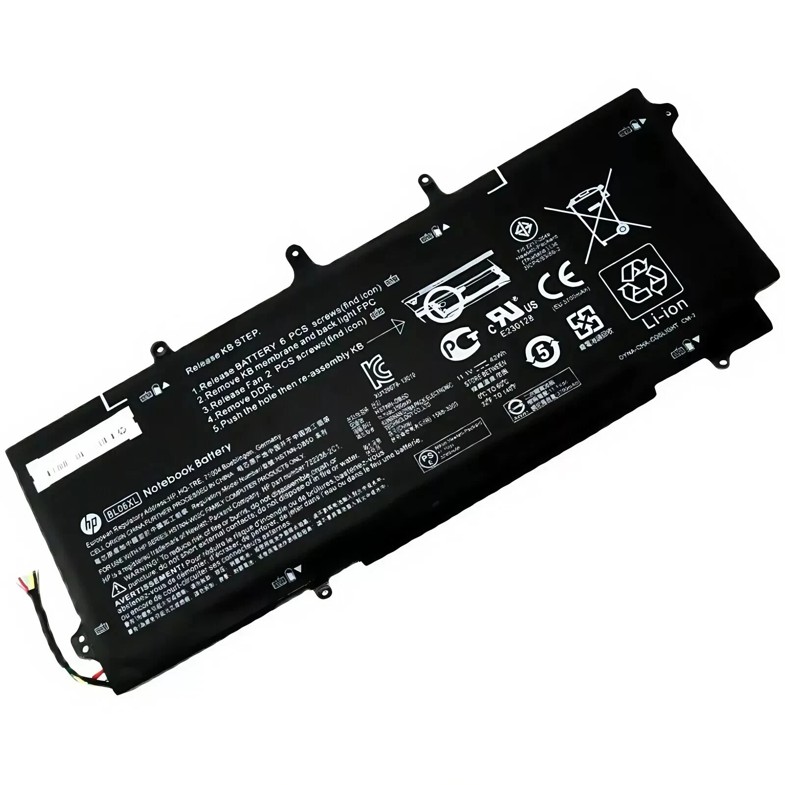 Genuine OEM BL06XL Battery For HP EliteBook Folio 1040 G0 G1 G2 HSTNN-DB5D 42Wh