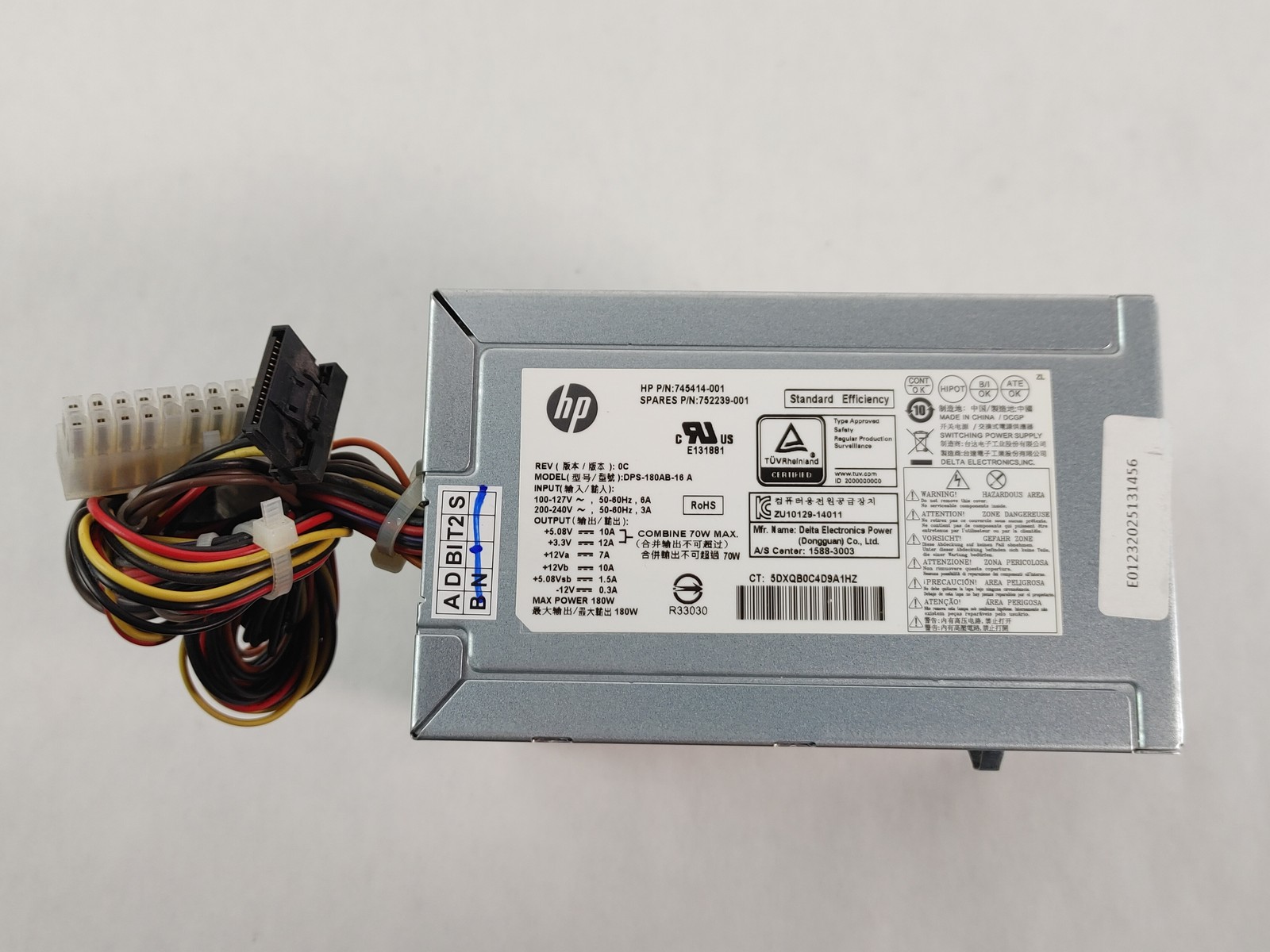 Lot of 5 HP 745414-001 Pavilion 500 180 W 24 Pin Desktop Power Supply