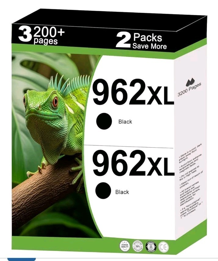 2PK 962XL Ink Cartridges for HP Officejet Pro 9010 9015 9018 9020 9025 Printers