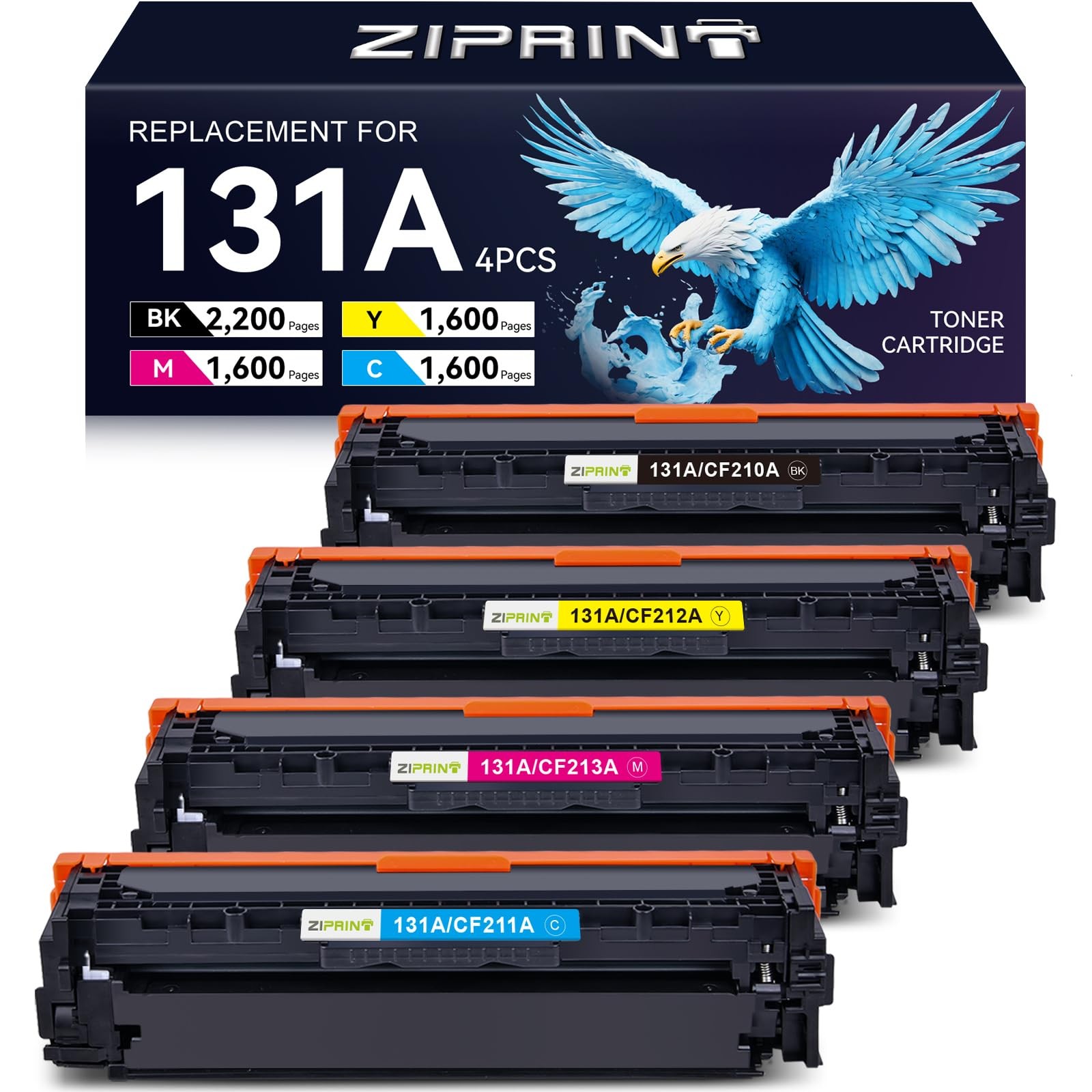 131A CF213A Toner Cartridge 4 Pack for HP LaserJet Pro 200 Color MFP M276nw