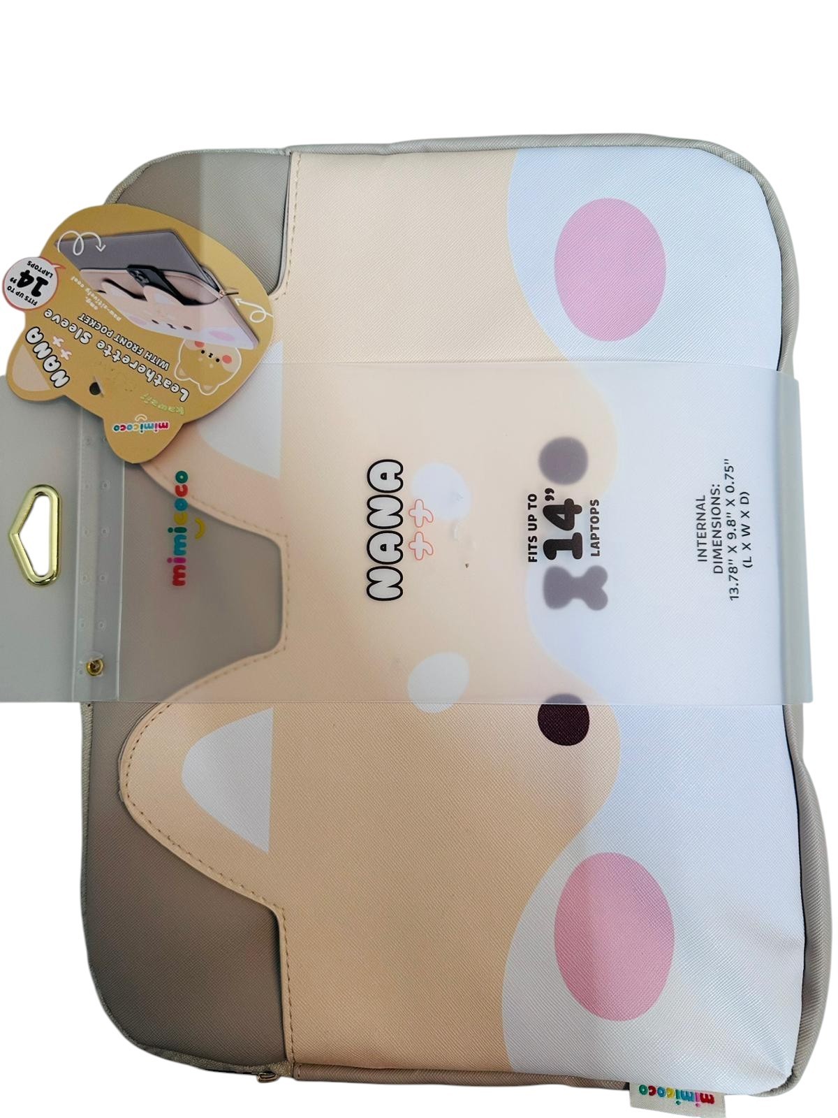 Mimicoco Shiba Character Pocket Laptop Sleeve: Fits Most Devices Up to 14"