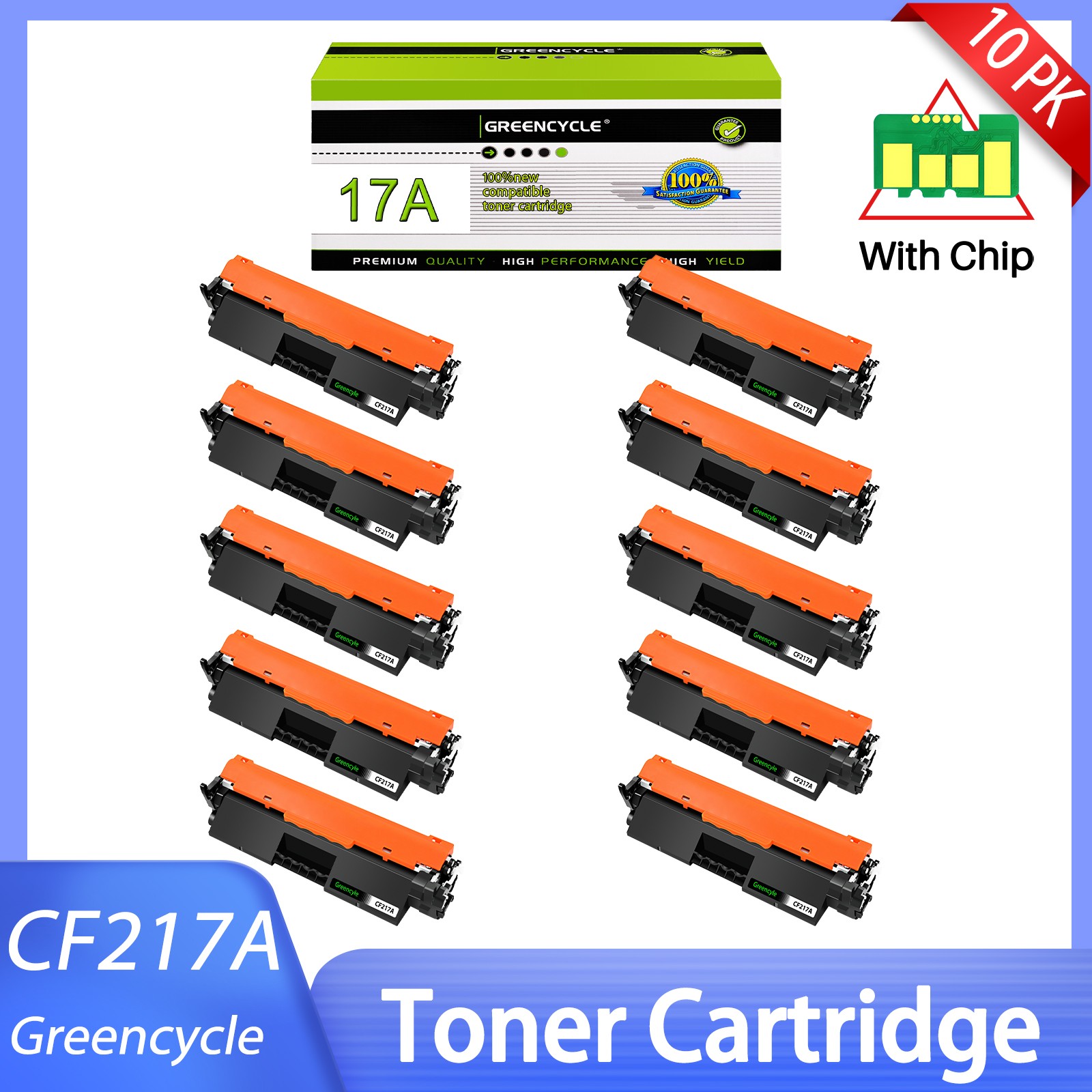 10X CF217A Toner Cartridge for HP 17A CF217A LaserJet Pro M102a MFP M130a M130fw