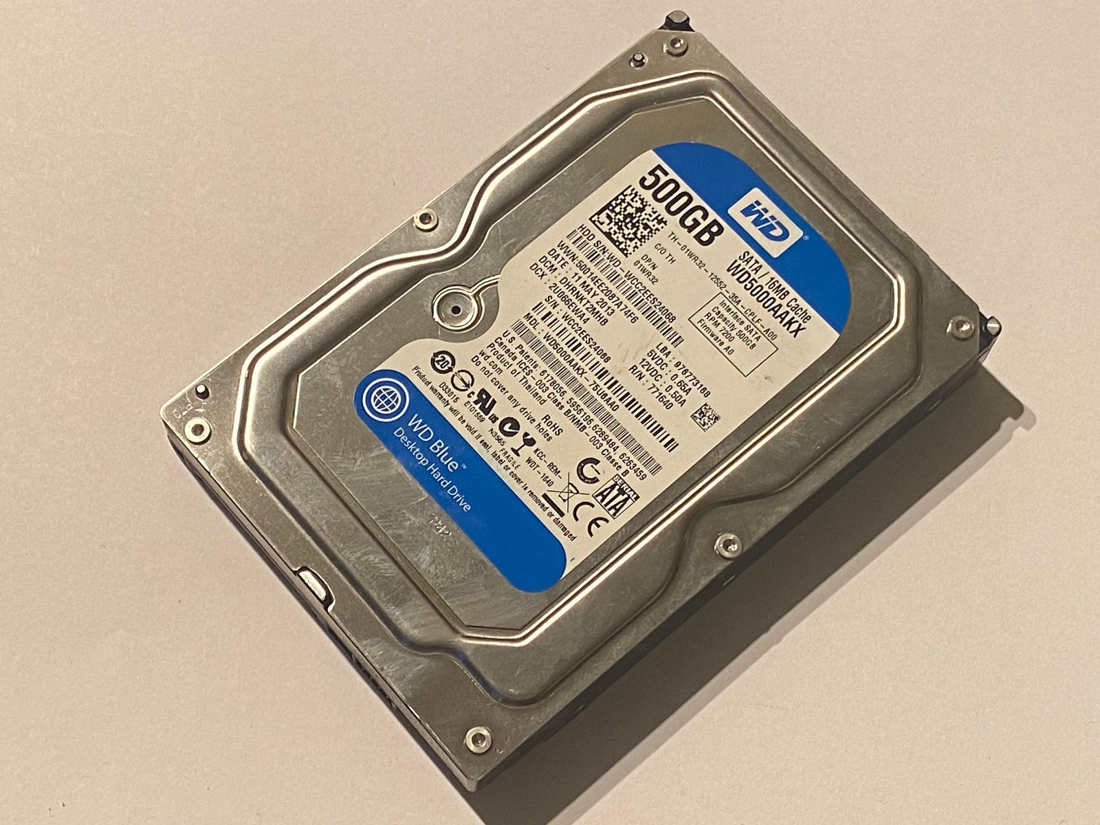 WD Western Digital WD5000AAKX Dell 01WR32-12552 500GB SATA HDD