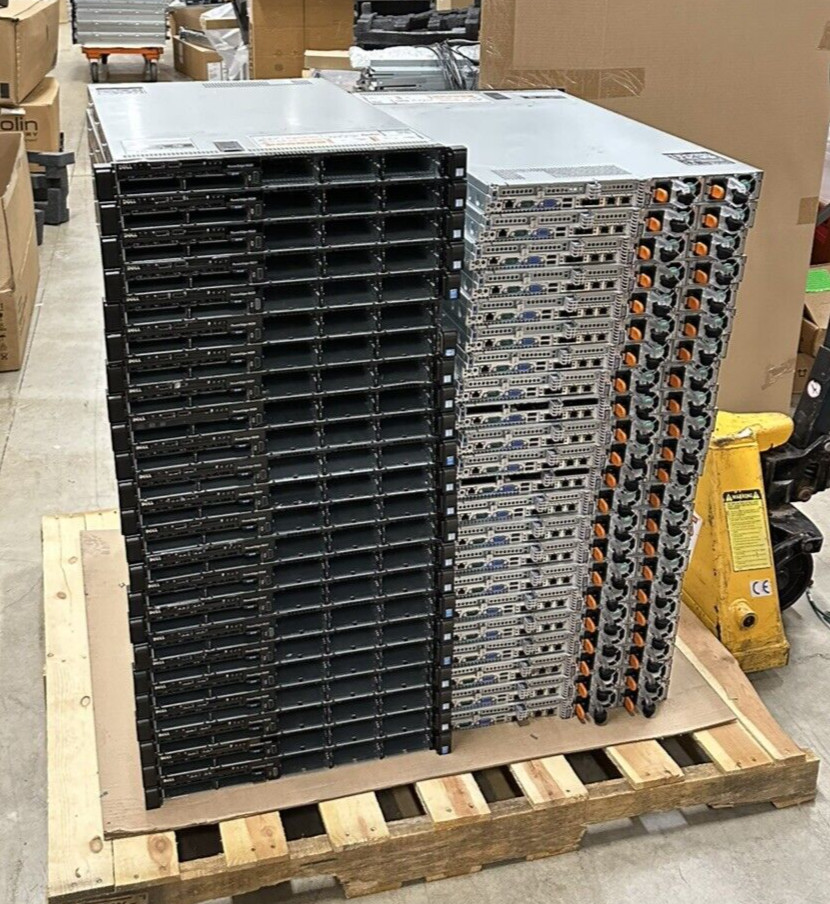 Lot of 20 Dell R630 2x Xeon E5-26XX No RAM No CPU 2x 1100w PSU H730P iD8 Ent RPS