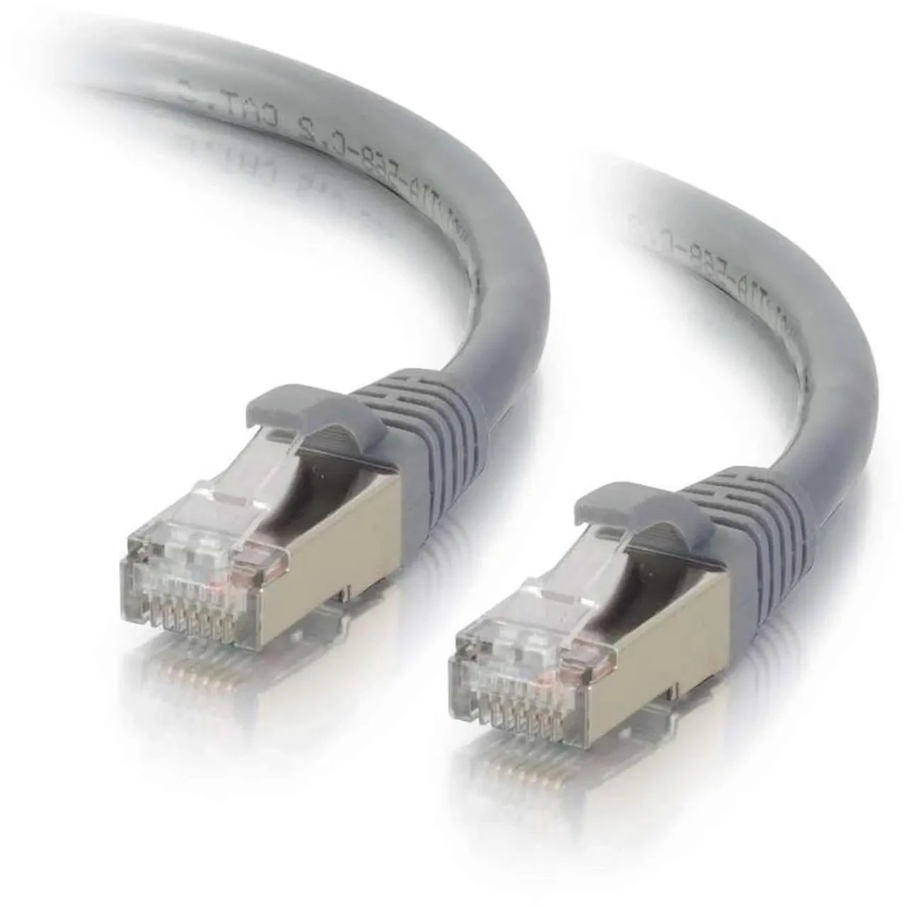 C2G Cat6a Cable Snagless Shielded Ethernet Network Patch Cable,Gray 10FT 00647