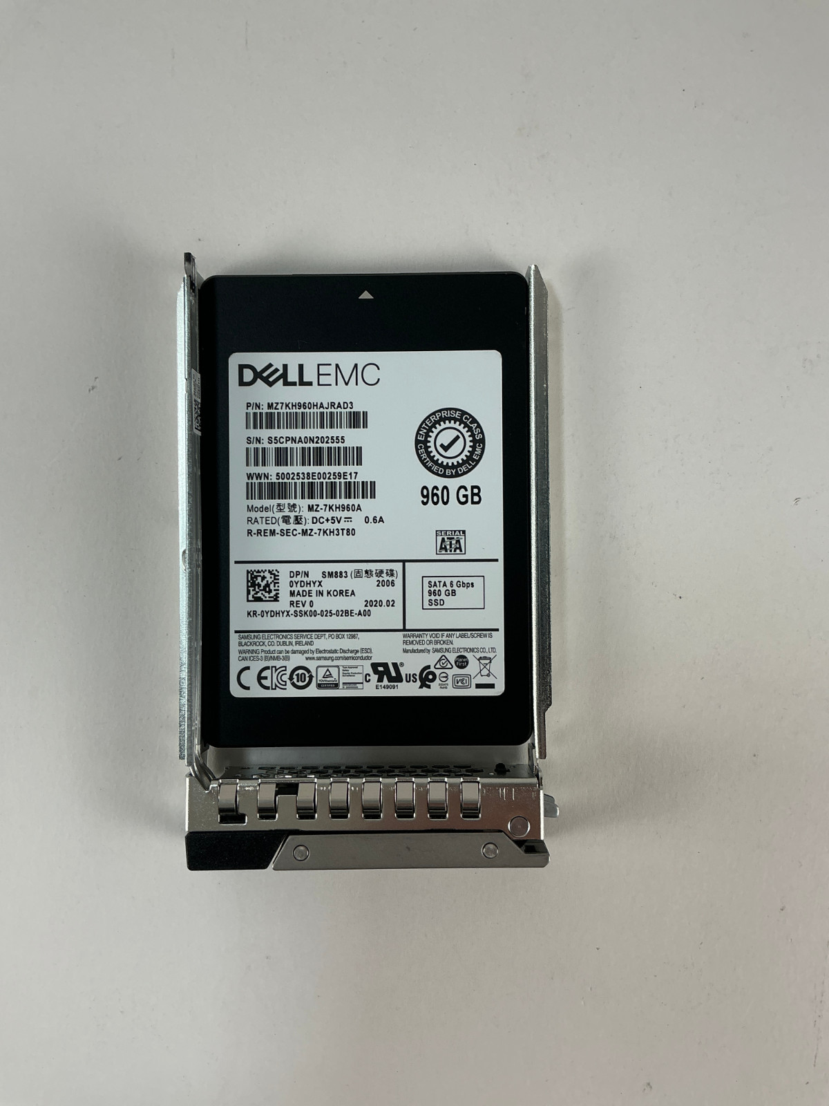 Dell YDHYX SSD 960GB SATA 6G Refurbished MZ-7KH960A